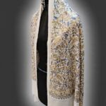 Off White Kashmiri Embroidered Pashmina Stole