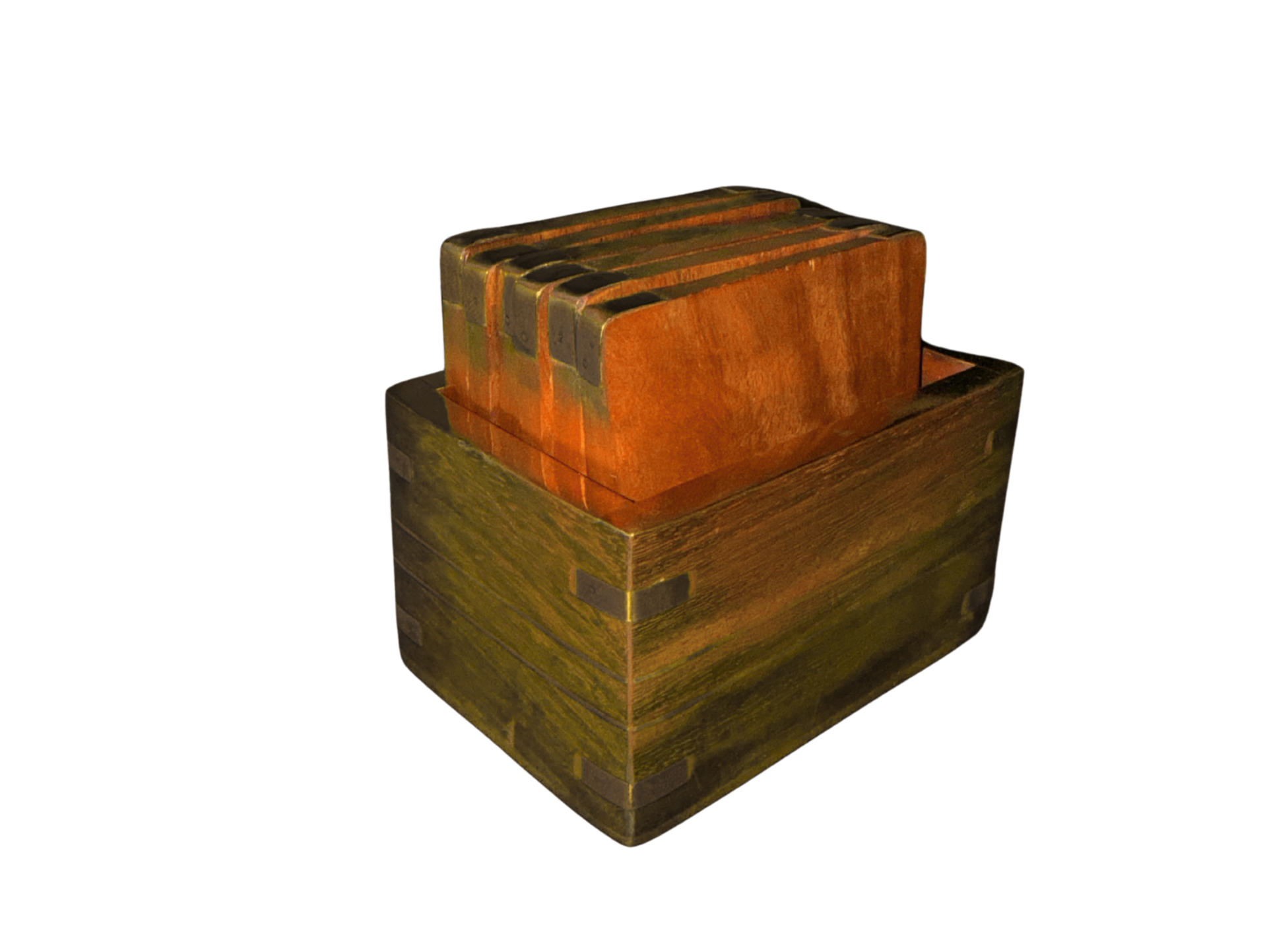 Simple Wooden Coaster (0) Handcrafted wooden coaster set with six coasters and matching wooden stand