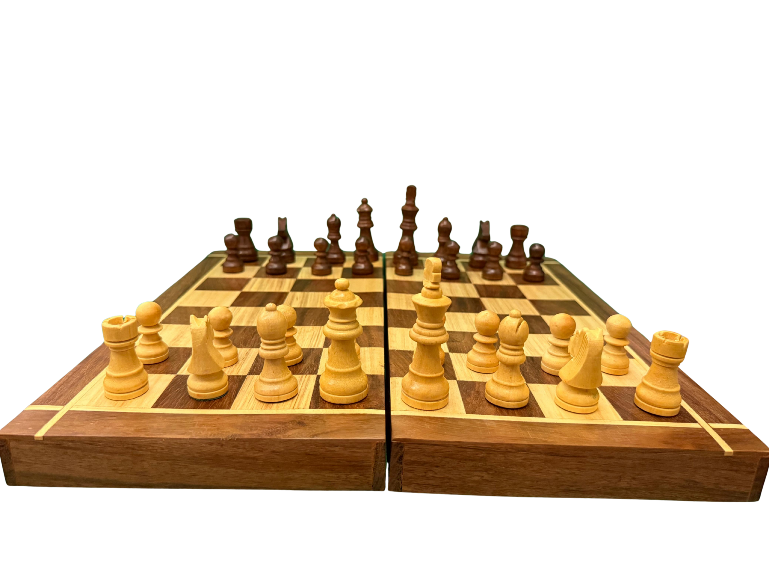 Wooden Chess Board (0) Handcrafted foldable wooden chess set with storage and brass clasp made by Indian artisans