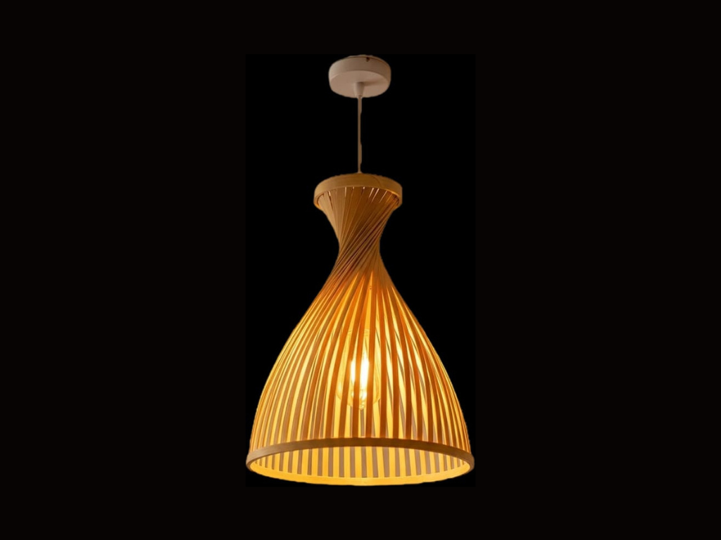 Bring warm, natural charm to any room with this woven rattan pendant light. Its airy pattern casts a soft glow, creating a cozy feel for dining areas, bedrooms, and relaxed living spaces. (17)