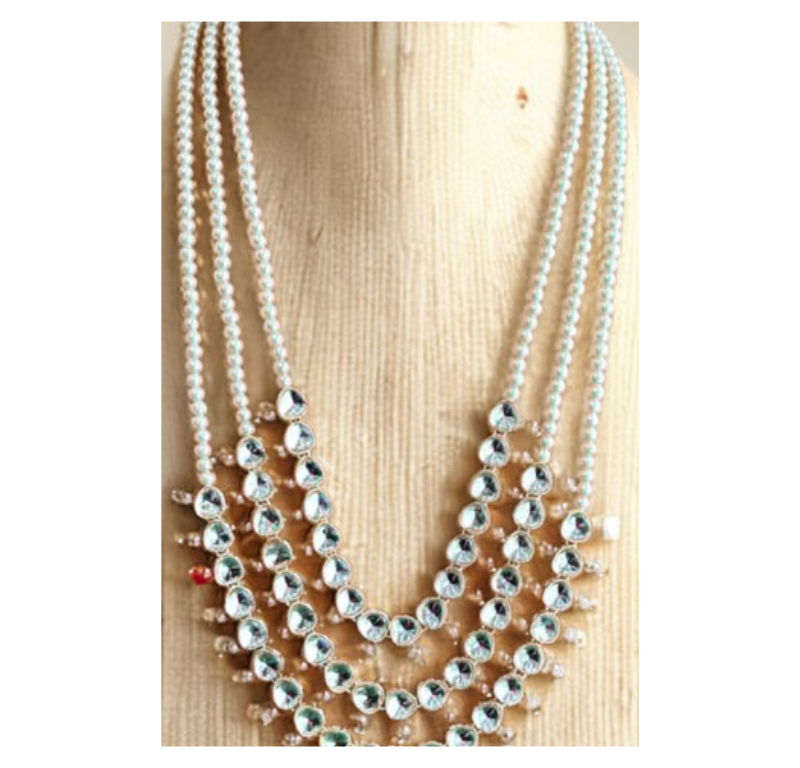Heritage Mirror Drop: Three-Strands Mala