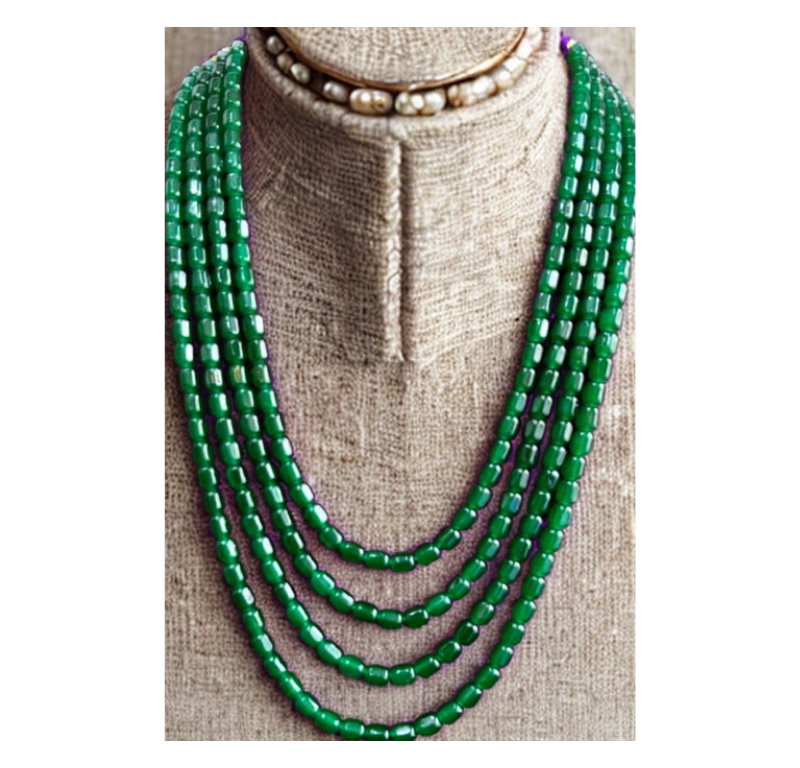 The Emerald Brilliance - Four Layered Mala